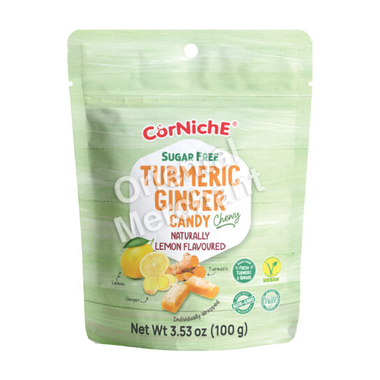 Corniche Turmeric Ginger Chewy Candy Lemon Flavour 100g