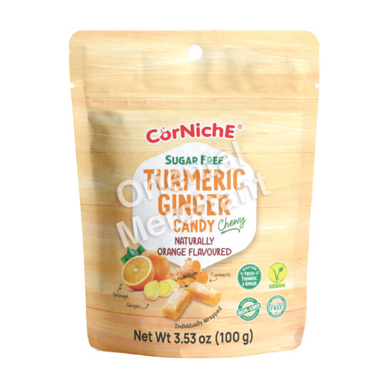 Corniche Turmeric Ginger Chewy Candy Orange Flavour 100g