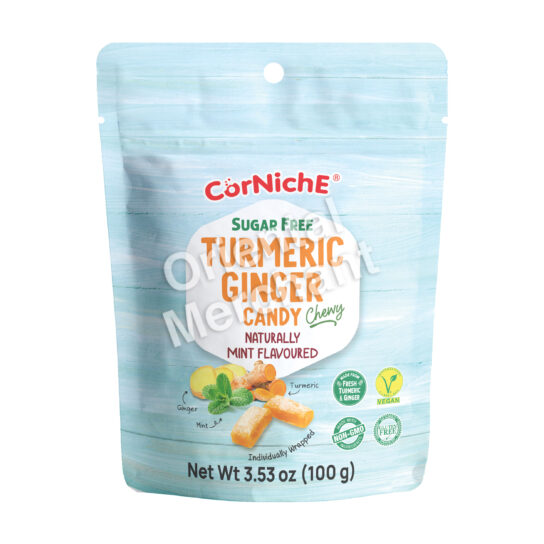 Corniche Turmeric Ginger Chewy Candy Mint Flavour 100g